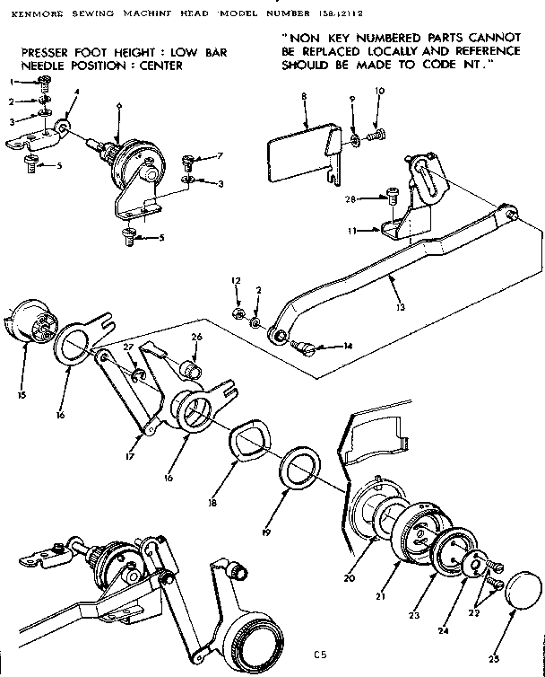 Zigzag guide bar assembly