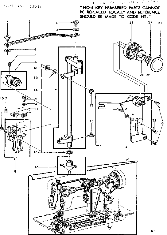 Zigzag guide assembly