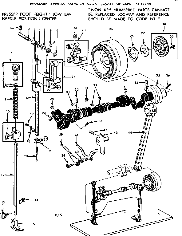 Presser bar assembly