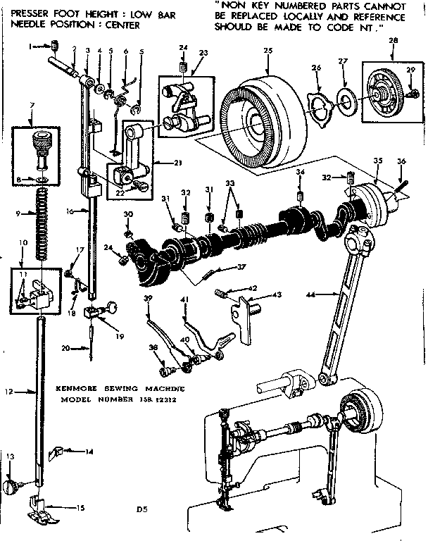 Presser bar assembly