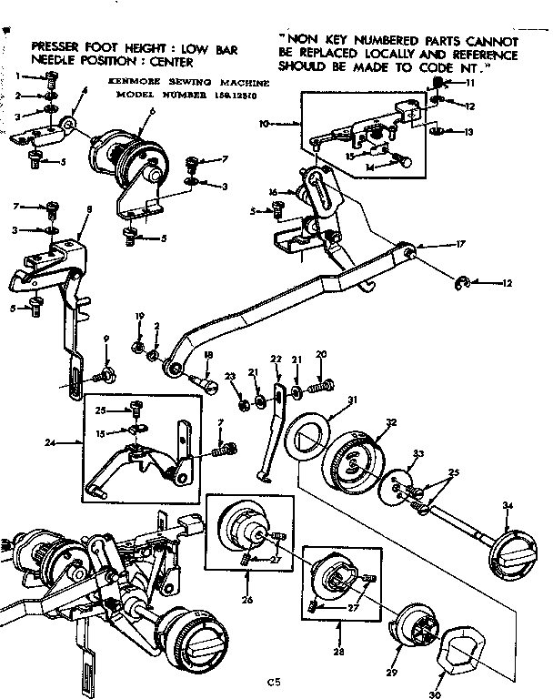 Geared cam assembly