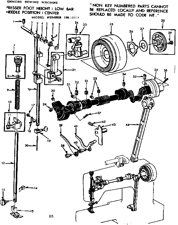 Presser bar assembly