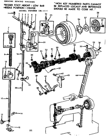 Presser bar assembly