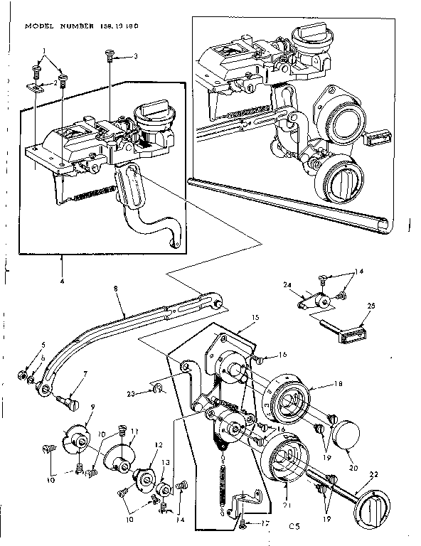 Zigzag guide assembly