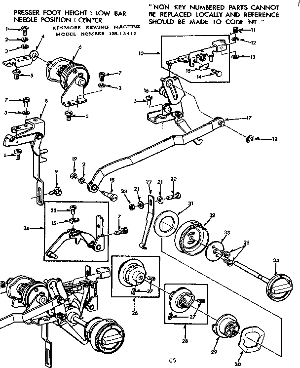 Geared cam assembly