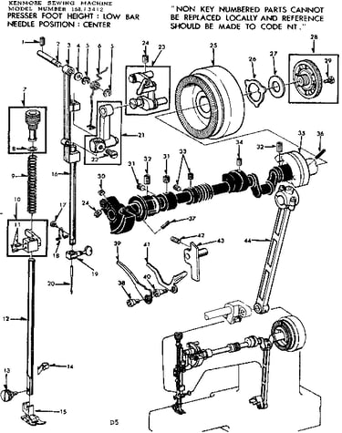Presser bar assembly