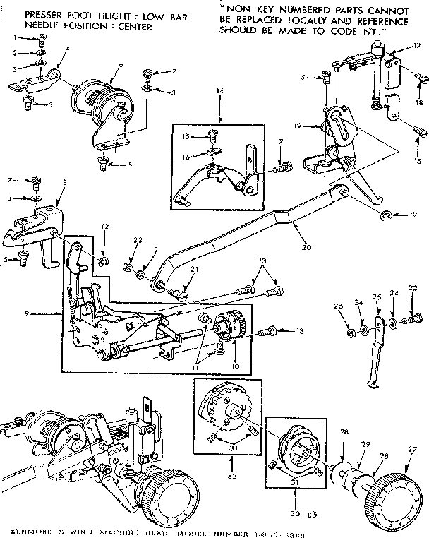 Geared cam assembly