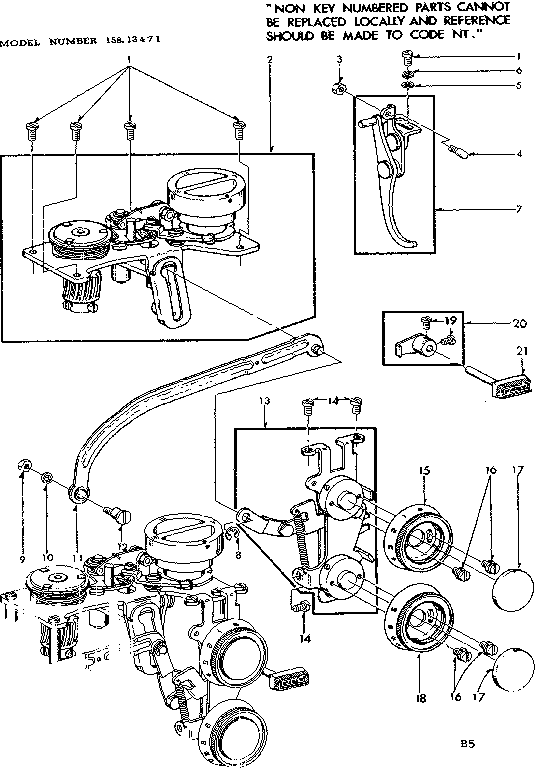 Geared cam assembly