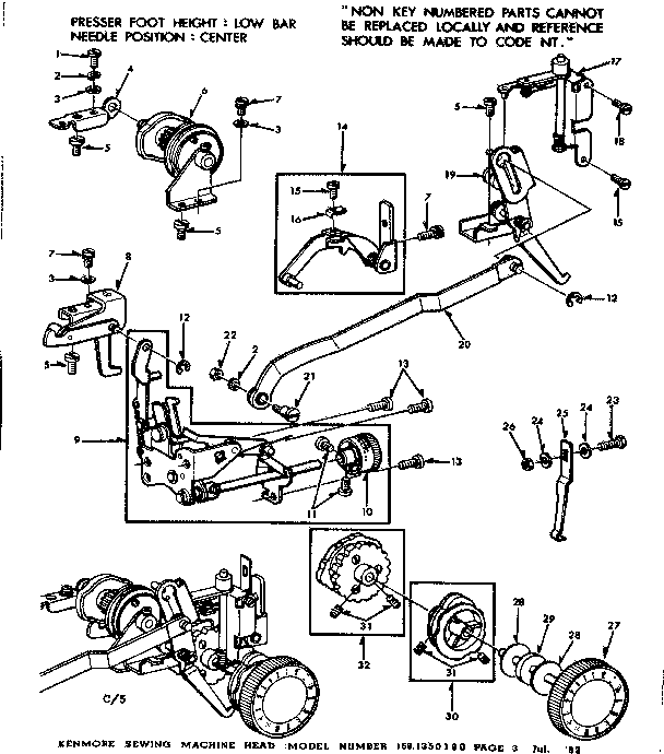 GEARED CAM ASSEMBLY