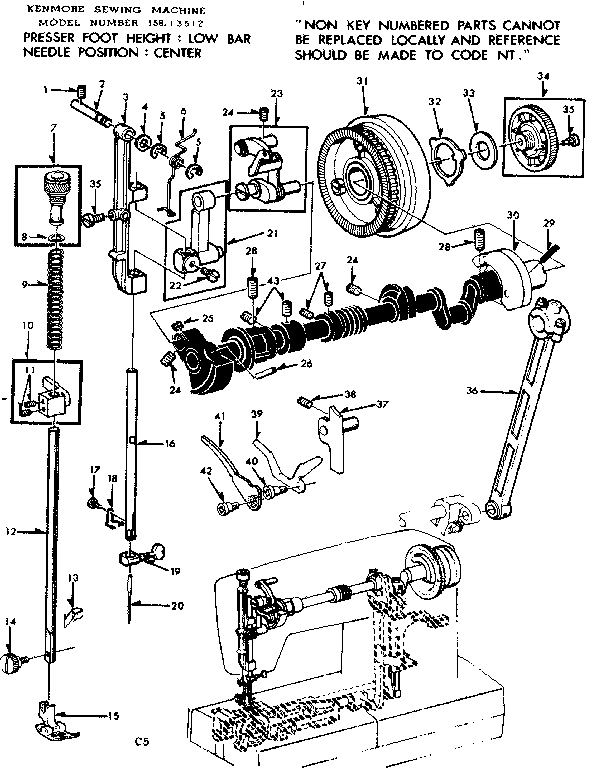 Presser bar assembly