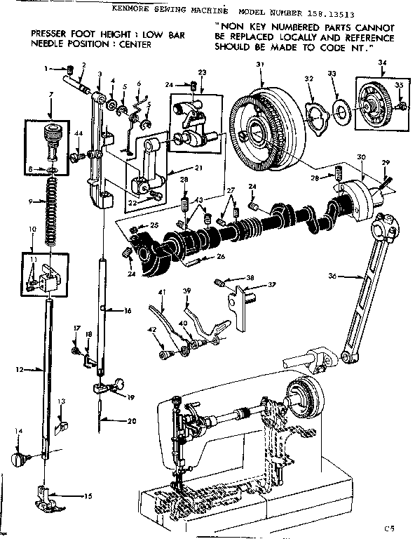 Presser bar assembly