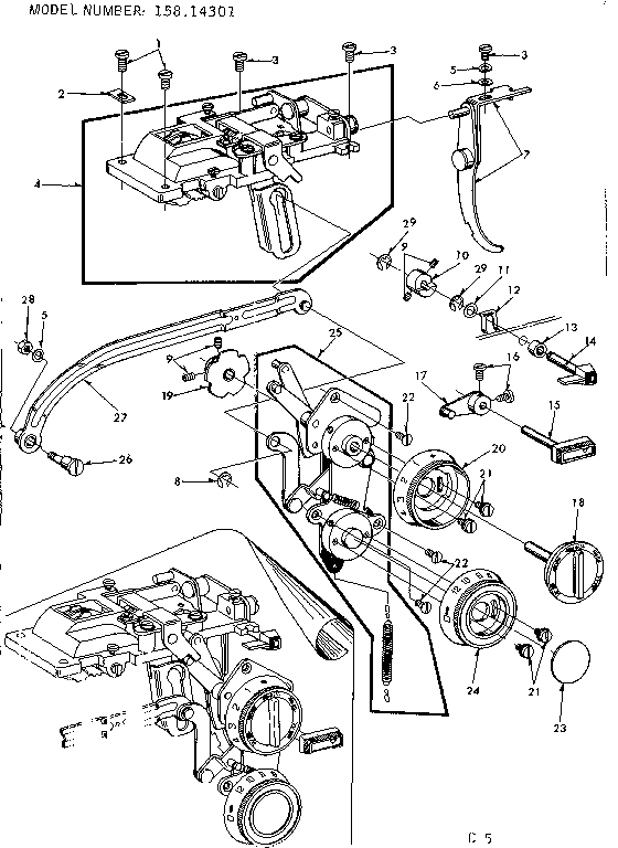Geared cam assembly