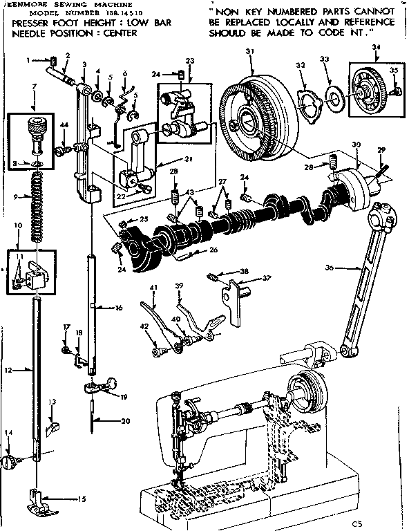 Presser bar assembly