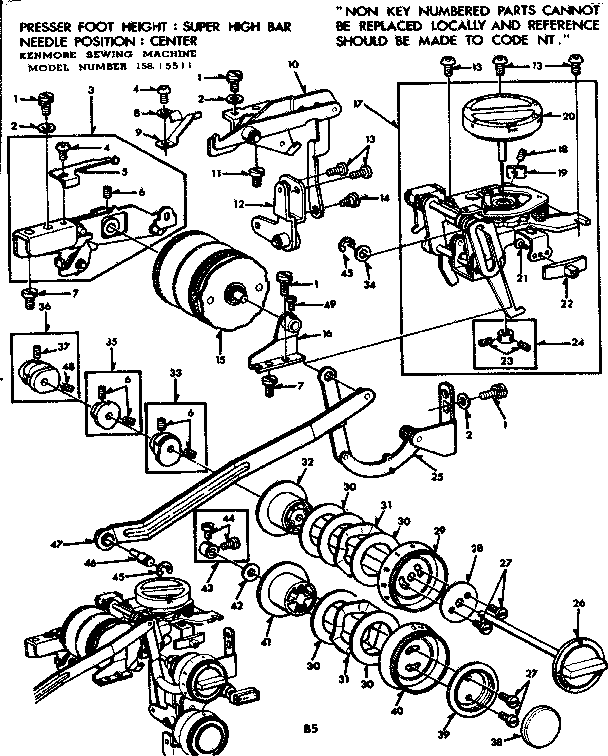 Geared cam assembly