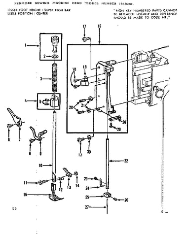 Presser bar assembly