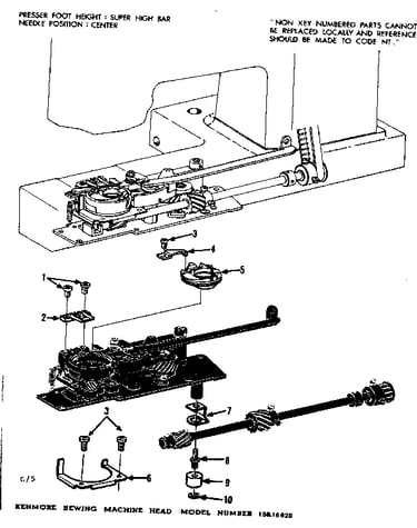 Bobbin case and feed dog