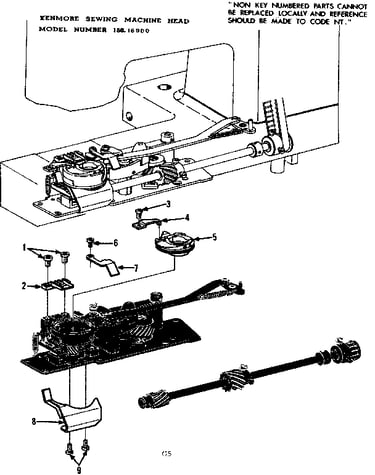 Bobbin case and feed dog
