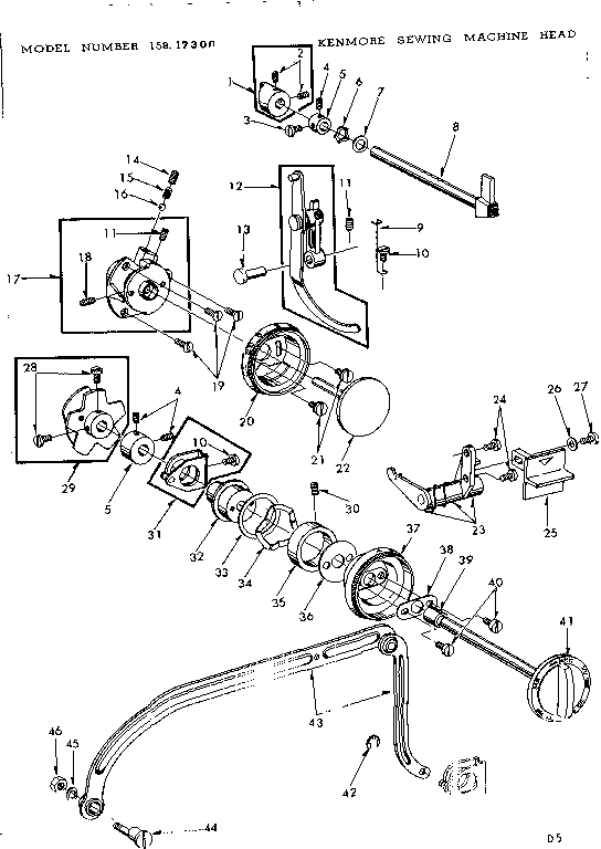 Stitch length control dial base assembly