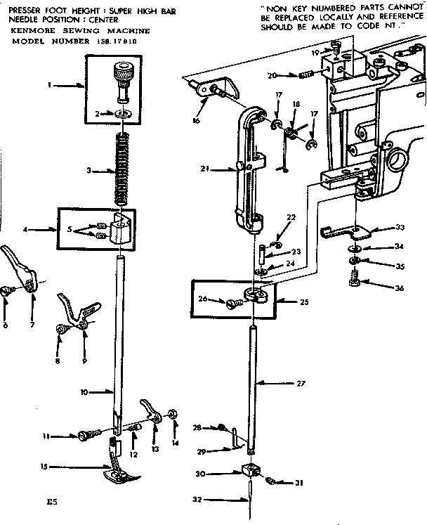 Presser bar assembly