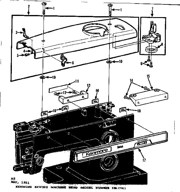 Bobbin winder and top cover