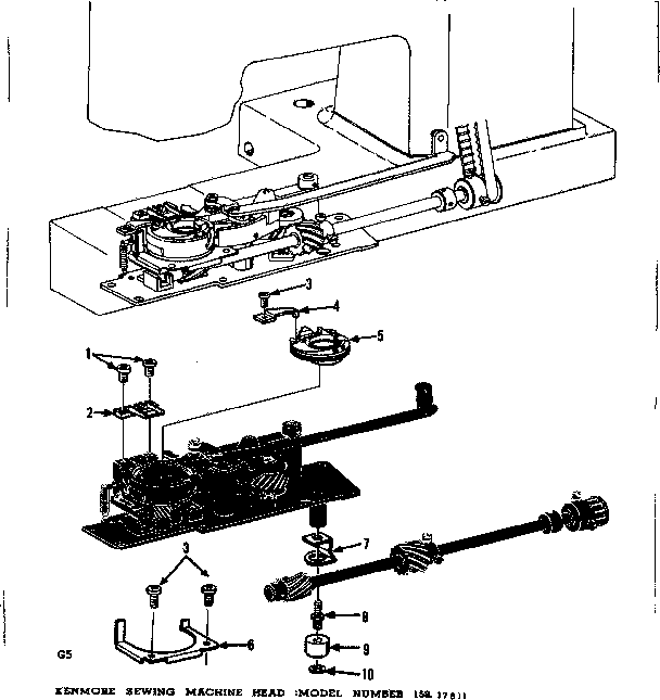 Bobbin case and feed dog