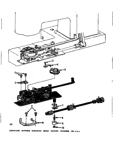 Bobbin case and feed dog
