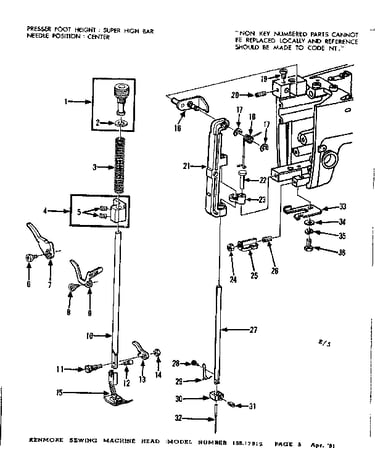 Presser bar assembly