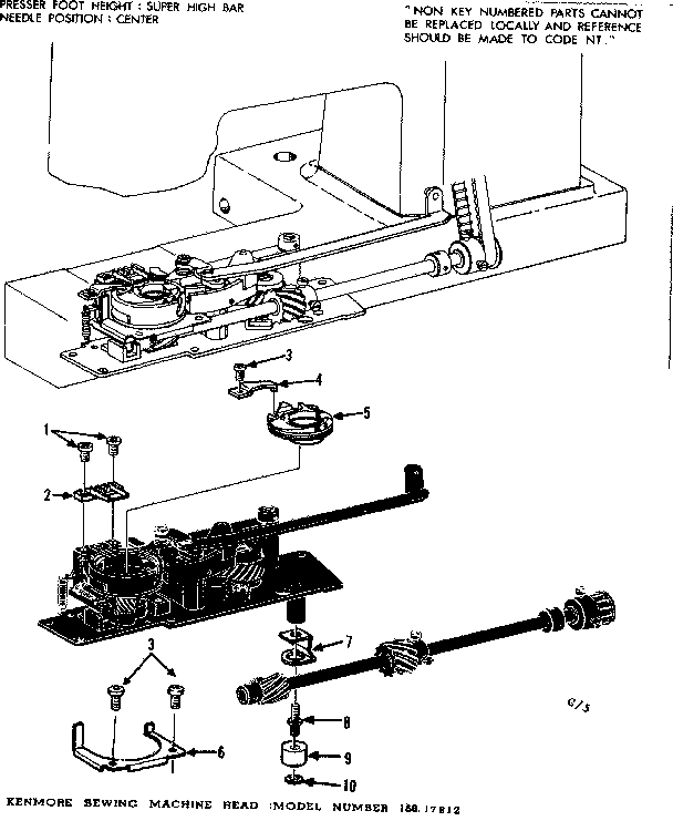 Bobbin case and feed dog