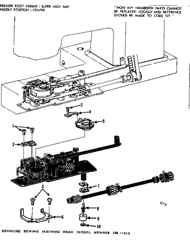 Bobbin case and feed dog