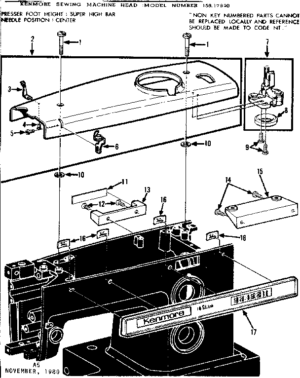 BOBBIN WINDER AND TOP PLATE