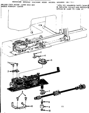 Bobbin case and feed dog