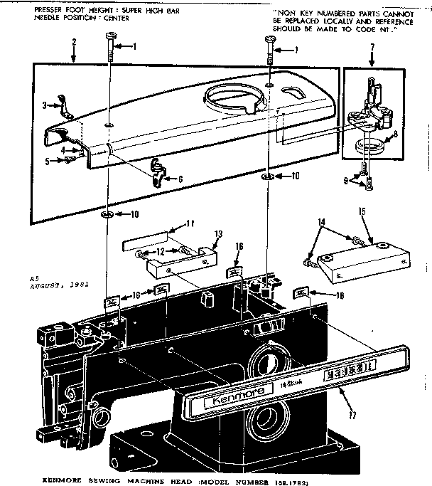 BOBBIN WINDER AND TOP COVER