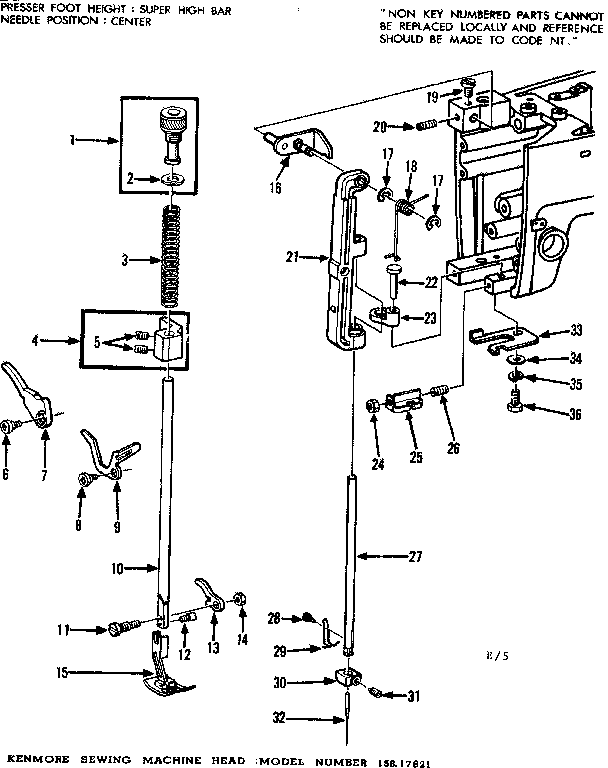 PRESSER BAR ASSEMBLY