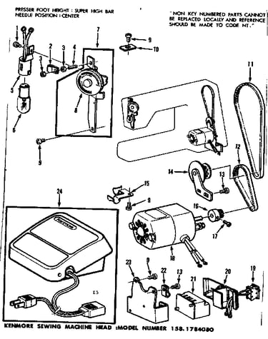 Motor assembly and foot control