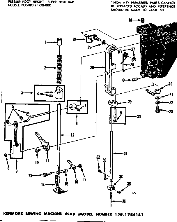 PRESSER BAR ASSEMBLY