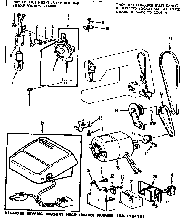 MOTOR ASSEMBLY AND FOOT CONTROL