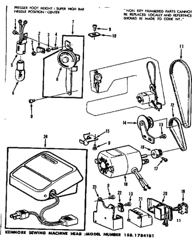 Motor assembly and foot control