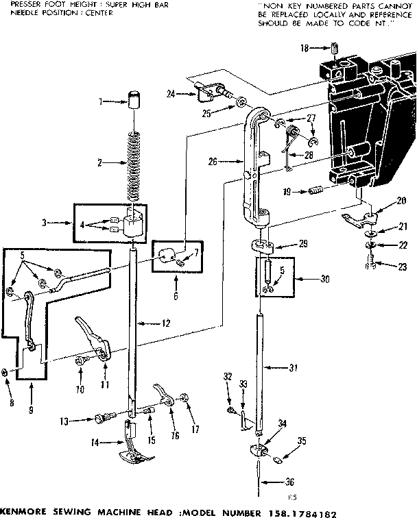 Presser bar assembly