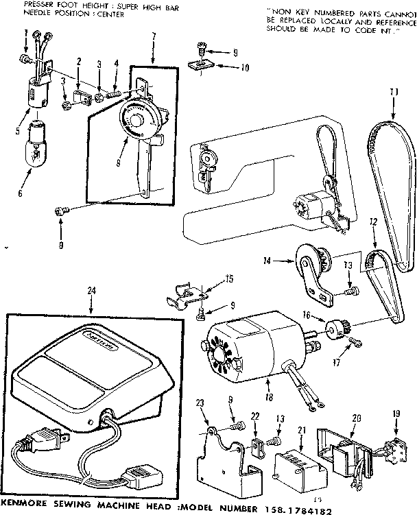 Motor assembly and foot control