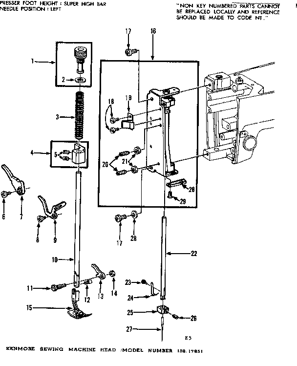 PRESSER BAR ASSEMBLY