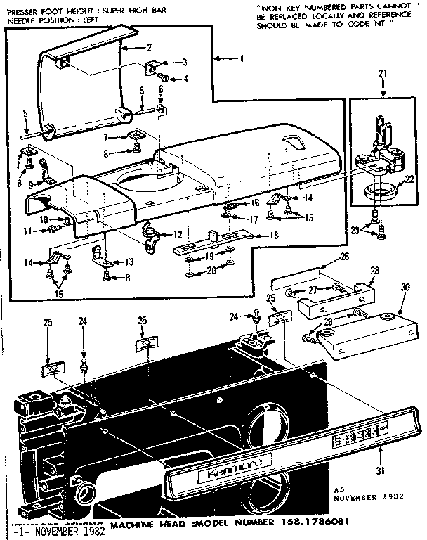 BOBBIN WINDER AND TOP PLATE