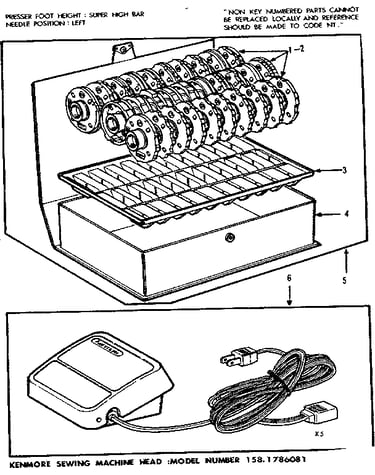 Pattern disc and foot control