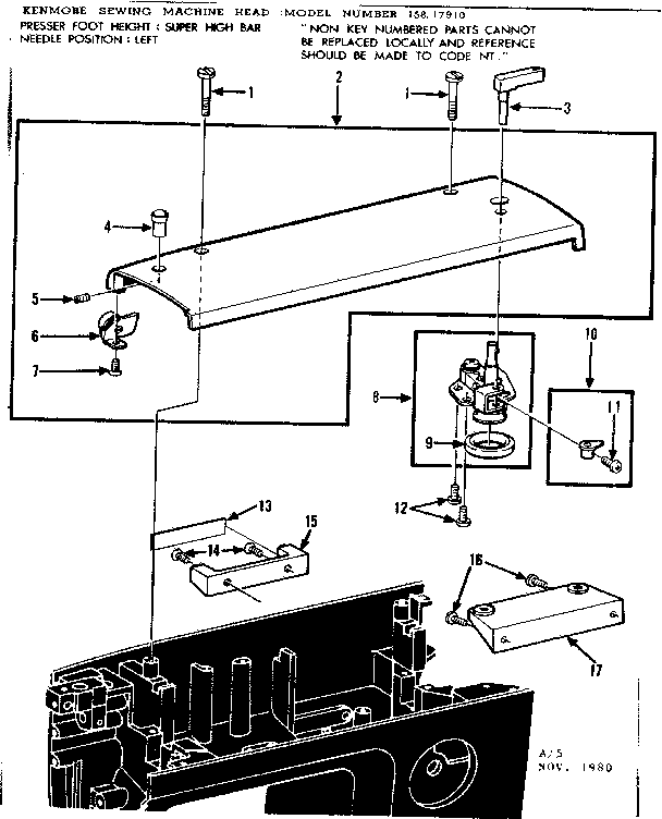 BOBBIN WINDER AND TOP PLATE