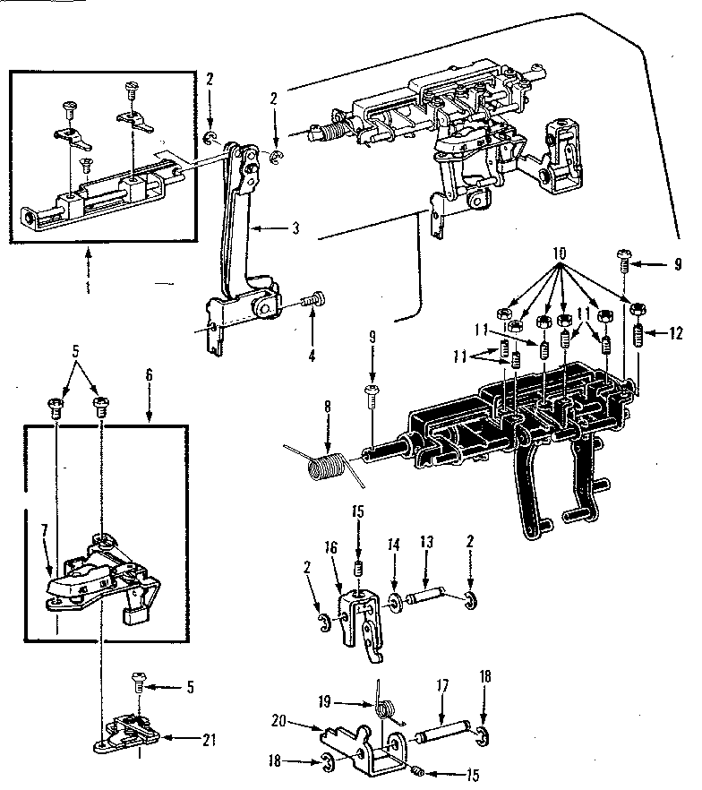 Buttonhole control assembly