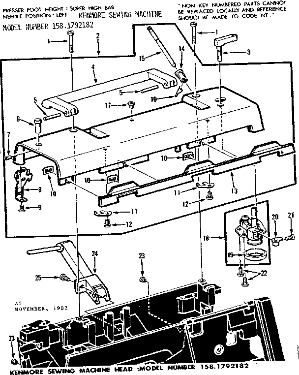 BOBBIN WINDER AND TOP COVER