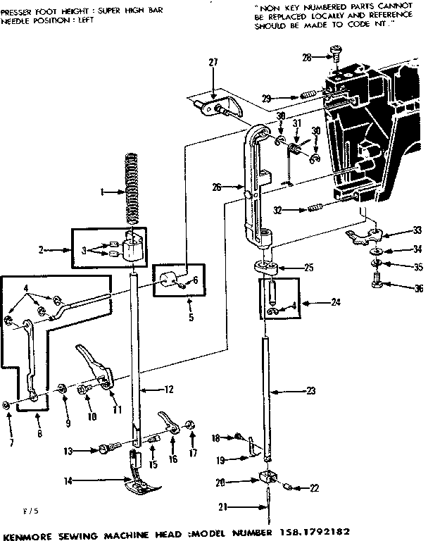 PRESSER BAR ASSEMBLY