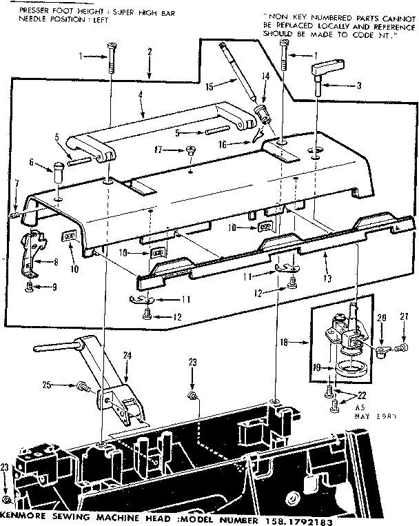 Bobbin winder and top cover
