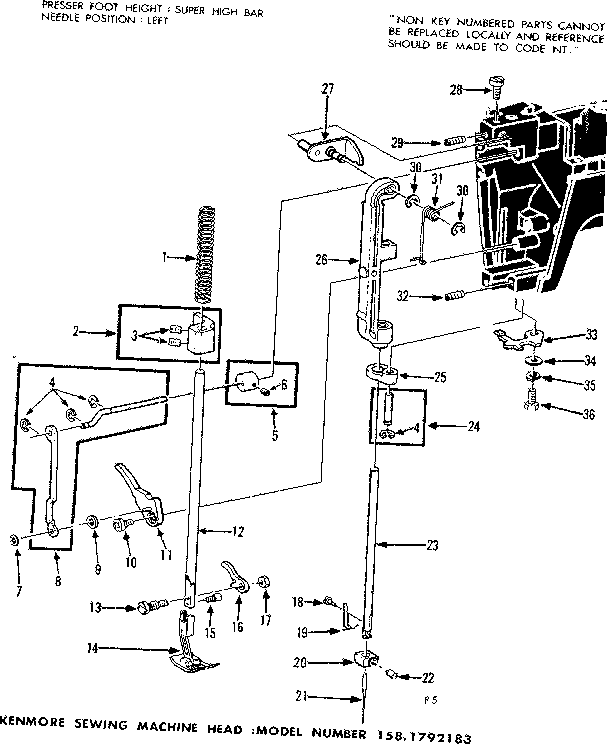 Presser bar assembly