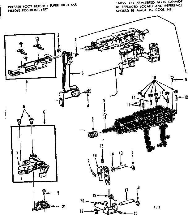 BUTTONHOLE CONTROL ASSEMBLY