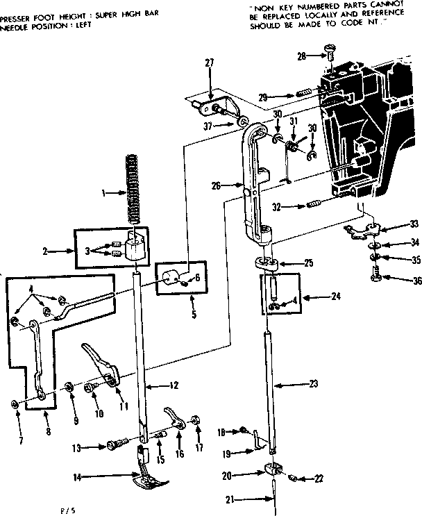 Presser bar assembly